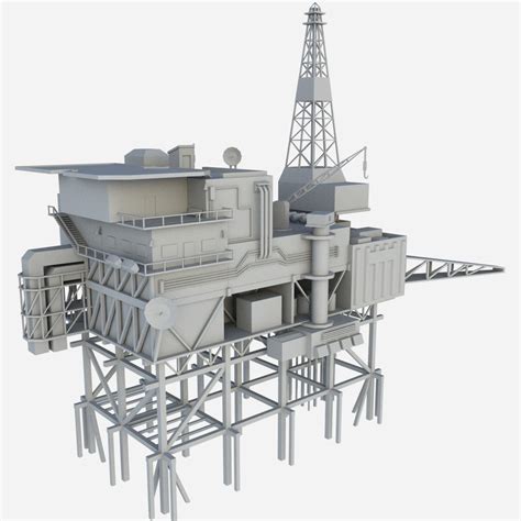 Oil Platform 3d Model