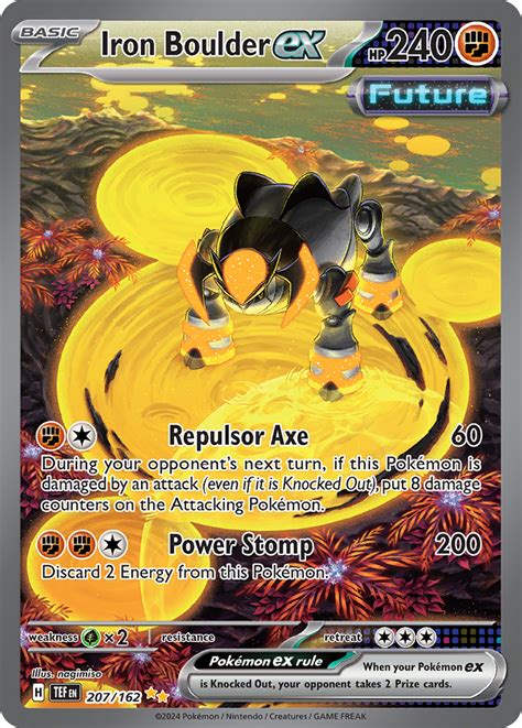 Iron Boulder Ex Temporal Forces Pokemon Card Pikawiz