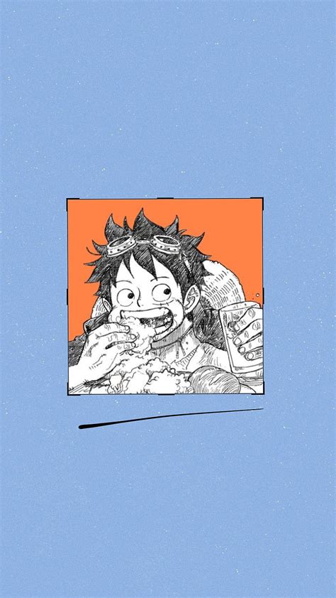 Luffy Eating Anime Capitan Food Kaizoku Manga One Piece Orange