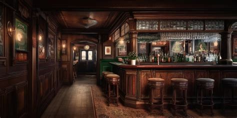 Premium Photo | Old bar scene Traditional or British style bar or pub
