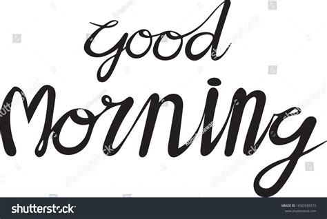 Good Morning Hand Lettering Text Handmade Royalty Free Stock Vector