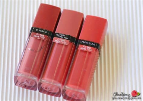Bourjois Rouge Edition Velvet Happy Nude Year Review Lip Swatches Bourjois Makeup Kit