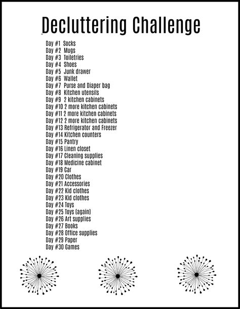 Decluttering Challenge Printable - A Simpler Motherhood