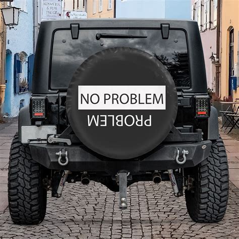 No Problem Problem Funny Spare Tire Cover Funny Custom Spare Etsy In