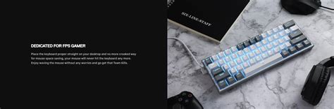 Redragon FIZZ K617 60 Mechanical Keyboard Red Key Switches Hot Swappable Detachable Type C