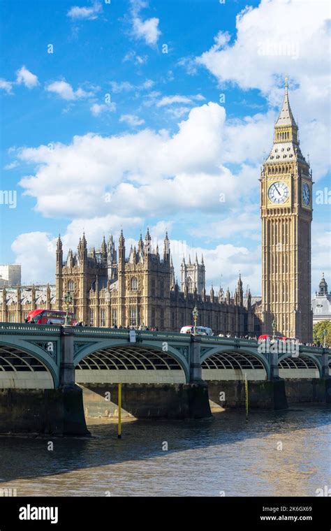 Palace Of Westminster Houses Of Parliament Across River Thames City