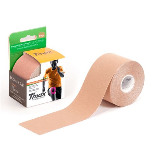 Fita Kinesio Tmax Bandagem Elástica Terapêutica fisioterapia 5 Cm X 5m