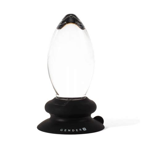 Акрилен анален плъг с вакуумна основа см Gender X Anal Plug