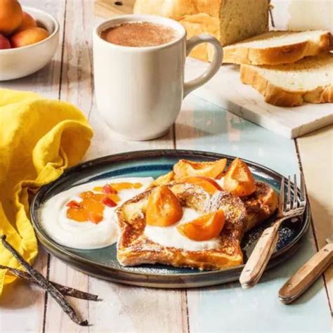 Brioche perdue aux abricots et yaourt à la grecque à la vanille Les 300