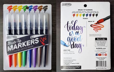 Review ArtSkills Brush Tip Markers KIRISKA