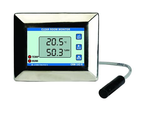 Ambetronics Battery Powered Clean Room Monitor For Temperature Crm