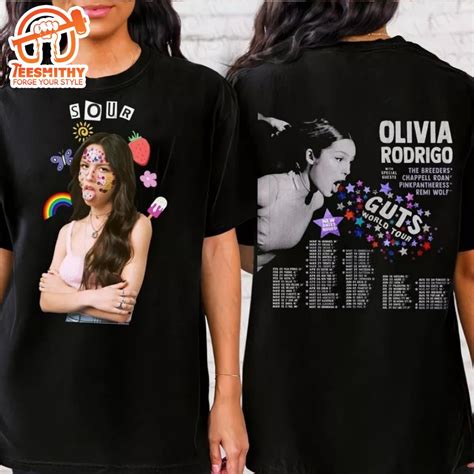 Olivia Rodrigo Guts Full Date Tour 2024 Shirt Dates Teesmithy