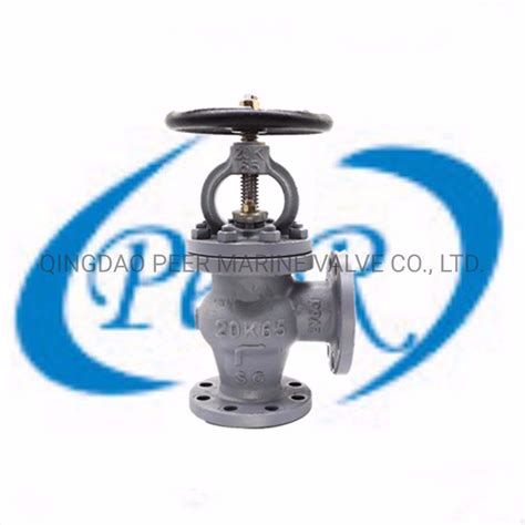 Jis Cast Steel Flange Ends Angle Type Globe Valve China Angle Valve