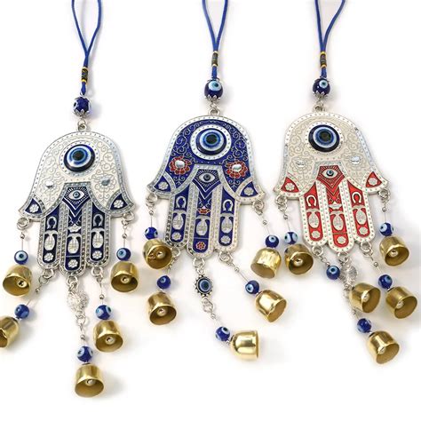 Devil Eye Fatima Hand Alloy Hanging Turkish Blue Eyes Jewelry Evil