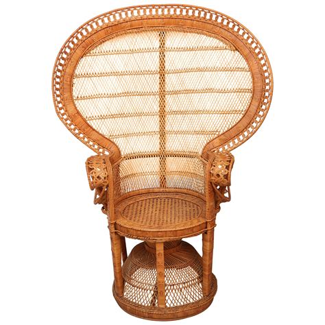 Rattan And Willow Peacock Chair At 1stdibs Rattan Peacock Chair