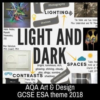 LIGHT AND DARK Theme Mind Map Interactive Artist Links AQA GCSE ESA