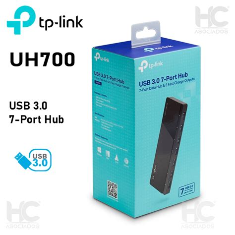 Hub Usb Tp Link Uh Puertos V A Power Black