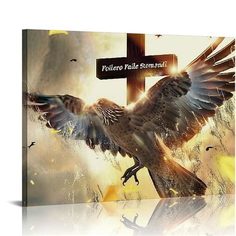 Jeuxus Christian Bald Eagle Wall Art Eagle Isaiah Bible Verse Pictures