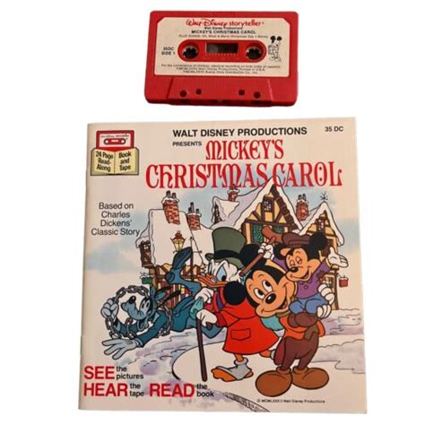 Walt Disney Mickey S Christmas Carol 24 Page Read Along Book And Cassette Tape Ebay