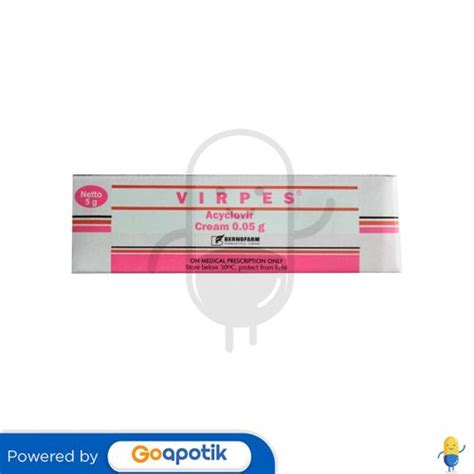 Virpes Cream Isi 5 Gram Tube Kegunaan Efek Samping Dosis Dan Aturan