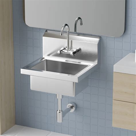 Bonnlo Commercial Sink Hand Washing Basin Stainless Steel Hand Sink