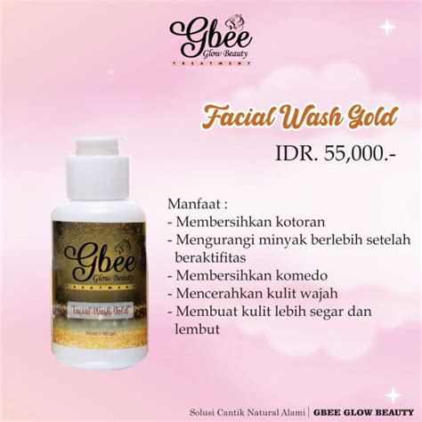 Gbee Glow Beauty Facial Wash Gold Lazada Indonesia