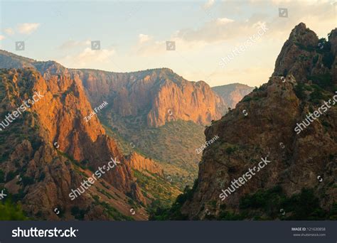 Chisos Mountains Sunrise Big Bend National Stock Photo 121630858 ...