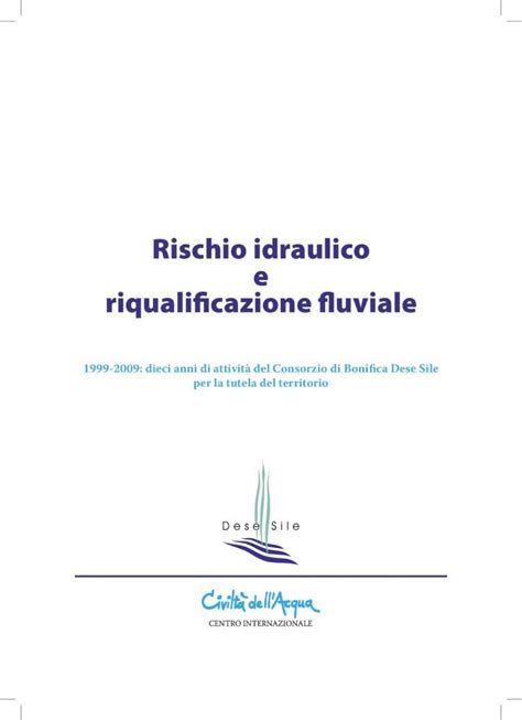 PDF Rischio idraulico e riqualiﬁcazione ﬂuviale stemi di difesa