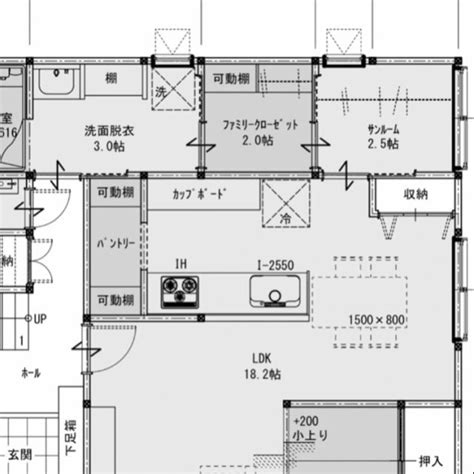 ファミリークローゼット 動線 間取り サンルーム 間取図 Overview…などのインテリア実例 2016 02 29 00 23 39