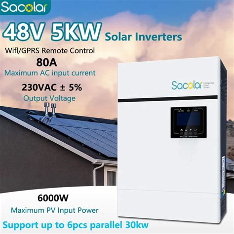 Inversor Solar De 48V Y 5KW Controlador MPPT Integrado De 230VAC Sin