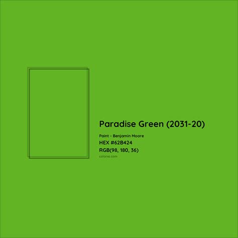 Paradise Green (2031-20) Complementary or Opposite Color Name and Code ...