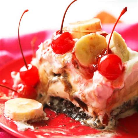 Banana Split Frozen Dessert Recipe Pip And Ebby