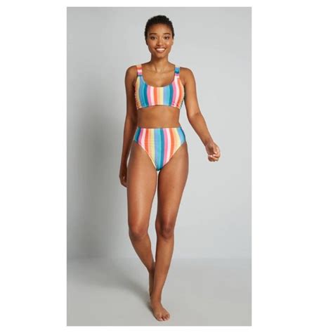 Modcloth Swim New Modcloth Tatianna Franky Rainbow Bikini Poshmark