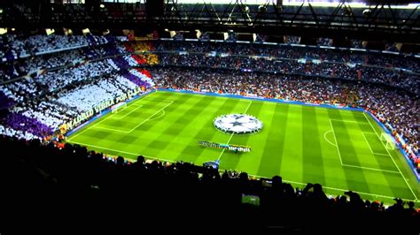 Entrada Al Campo E Himno Champions League Real Madrid Youtube