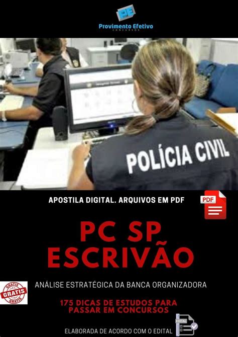 Provimento Efetivo Concursos Apostila Policia Civil Sp EscrivÃo De