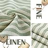 Topick Green Striped Small Curtains Inch Drop Linen Kitchen Curtains