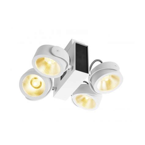 Tec Kalu Quad Applique Plafonnier Blanc Noir Led W