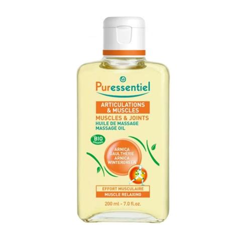 PURESSENTIEL Effort Musculaire Huile De Massage BIO 200ml Arnica