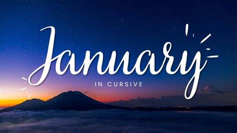 January In Cursive Copy Paste Or Write It