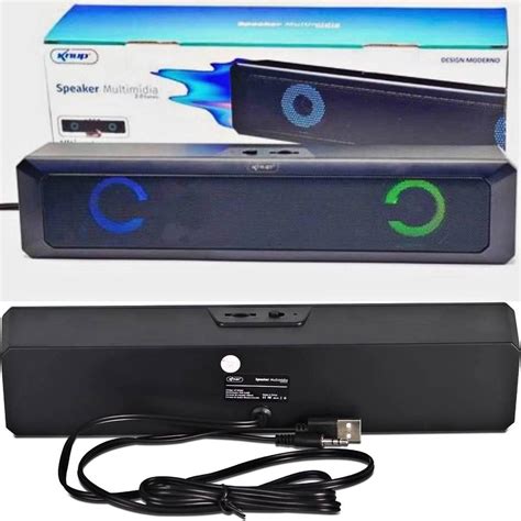 Caixa De Som Para TV Smart Soundbar Subwoofer Pc Rgb Usb P2 Shopee Brasil