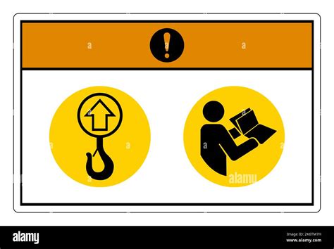 Warning Lift Point Symbol Sign Isolate On White Backgroundvector