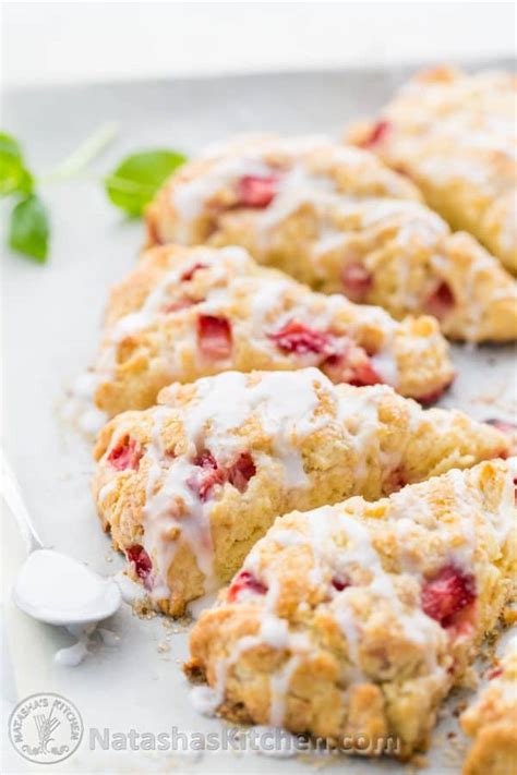 Perfect Strawberry Scones Recipe NatashasKitchen