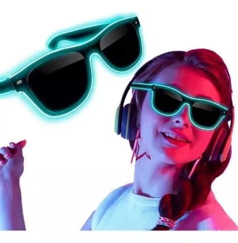 Pack Lentes Sol Luz Led Neon Fiesta Antro Boda Batucada Edc Env O Gratis