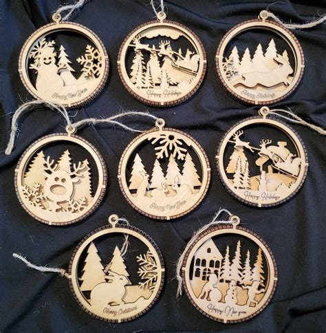 Handmade Wooden Christmas Ornaments Etsy