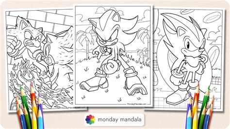 Shadow Sonic Coloring Pages Free Pdf Printables