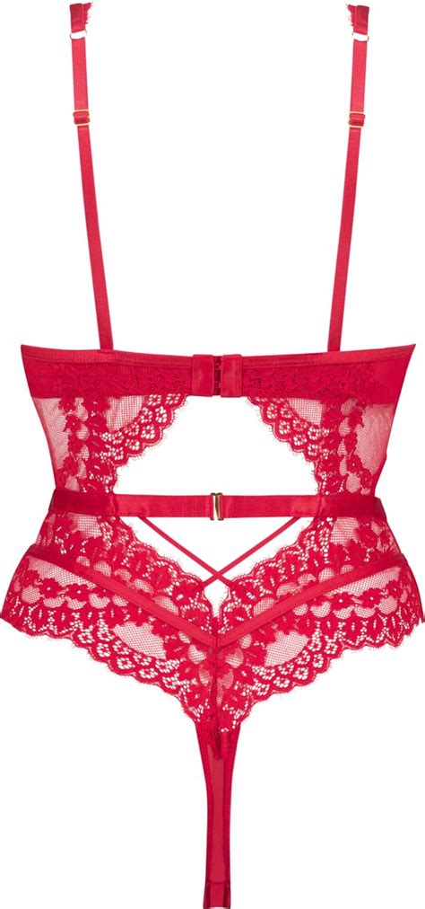 Hunkemöller Dames Lingerie Body Sanne Rood maat L bol