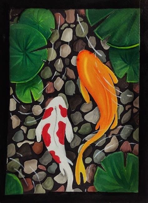 Koi Painting, Japan Painting, Canvas Painting Designs, Nature Art ...