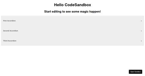 React Accordion Codesandbox