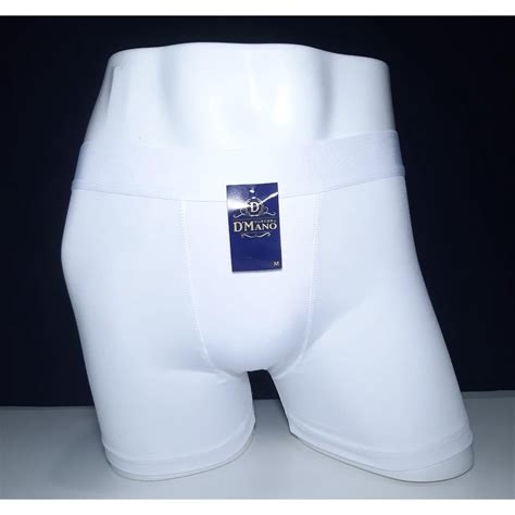 Kit 5 Cueca Cuecas Box Boxer Lisa Toda Branca Romantic Shopee Brasil