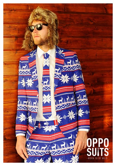 Men's Ugly Christmas Sweater Suit OppoSuits Costume